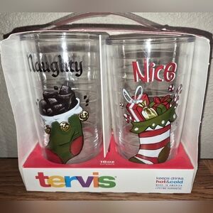 New In BOX TERVIS Christmas 16 Oz Tumbler Set of 2